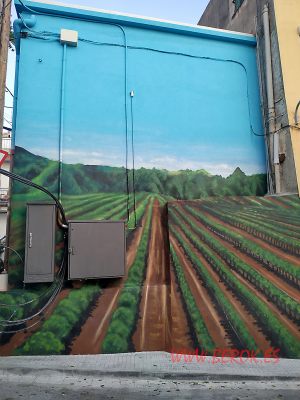 Pintura Mural Fachada Vinyes Roquetes 300x100000